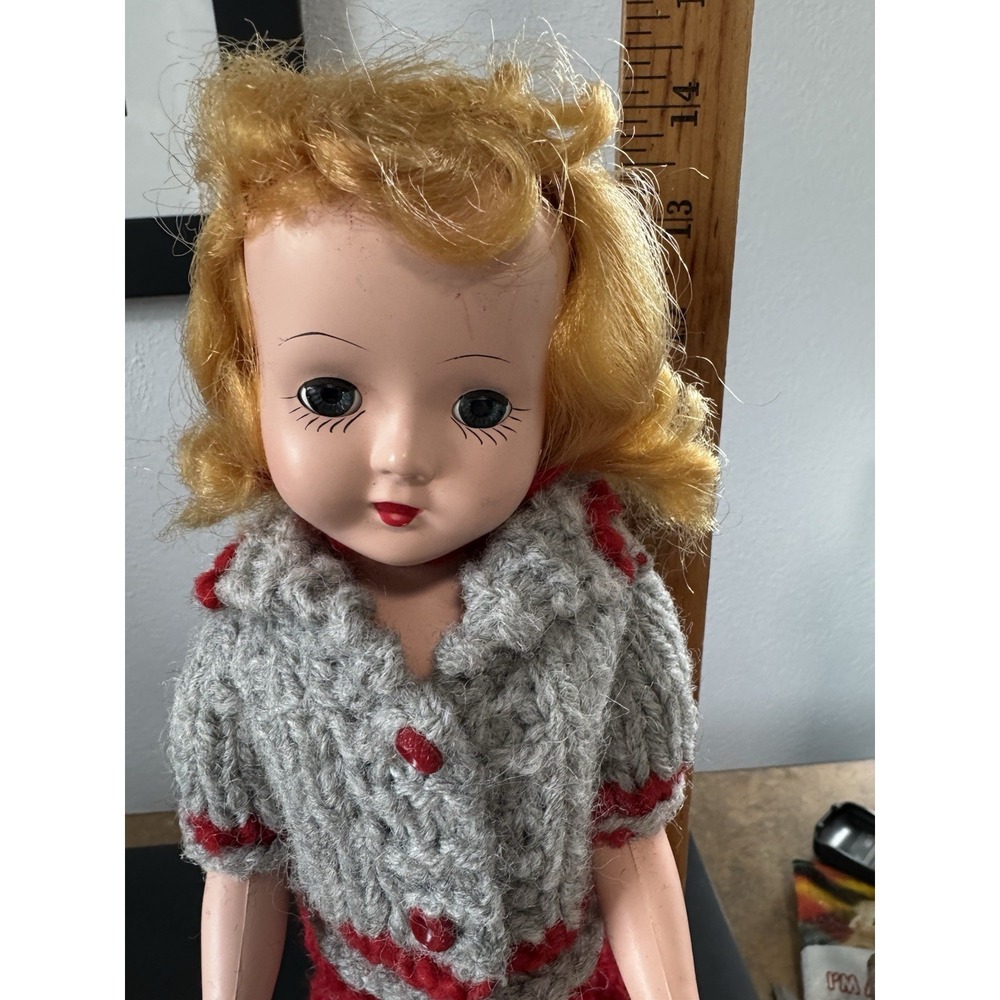 Vintage Plastic Doll 14" With Sleepy Eyes